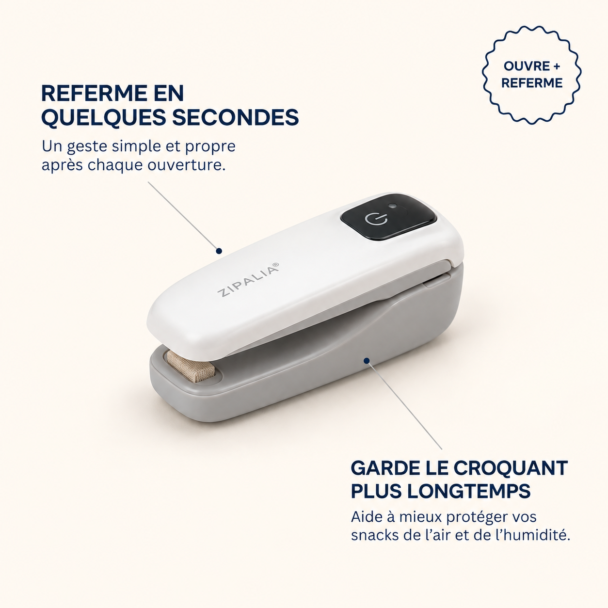 ZIPALIA® - Mini scelleuse de sachets 2-en-1