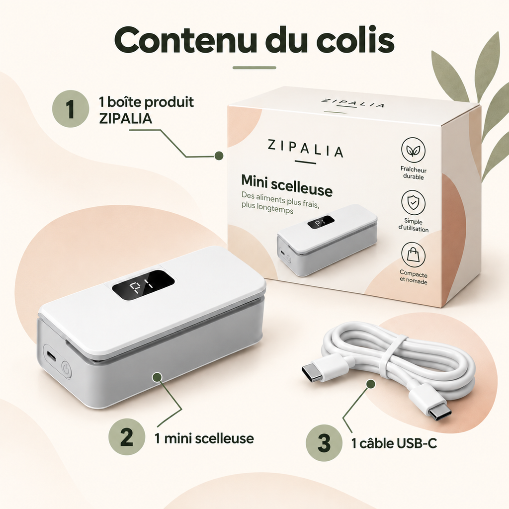 ZIPALIA® - Mini scelleuse de sachets 2-en-1