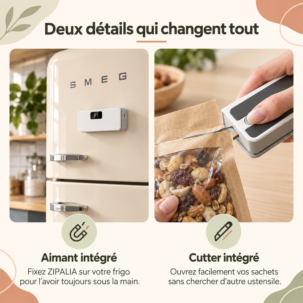 ZIPALIA® - Mini scelleuse de sachets 2-en-1