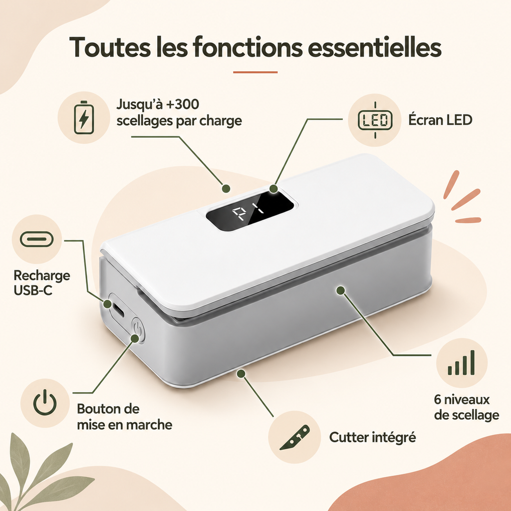 ZIPALIA® - Mini scelleuse de sachets 2-en-1