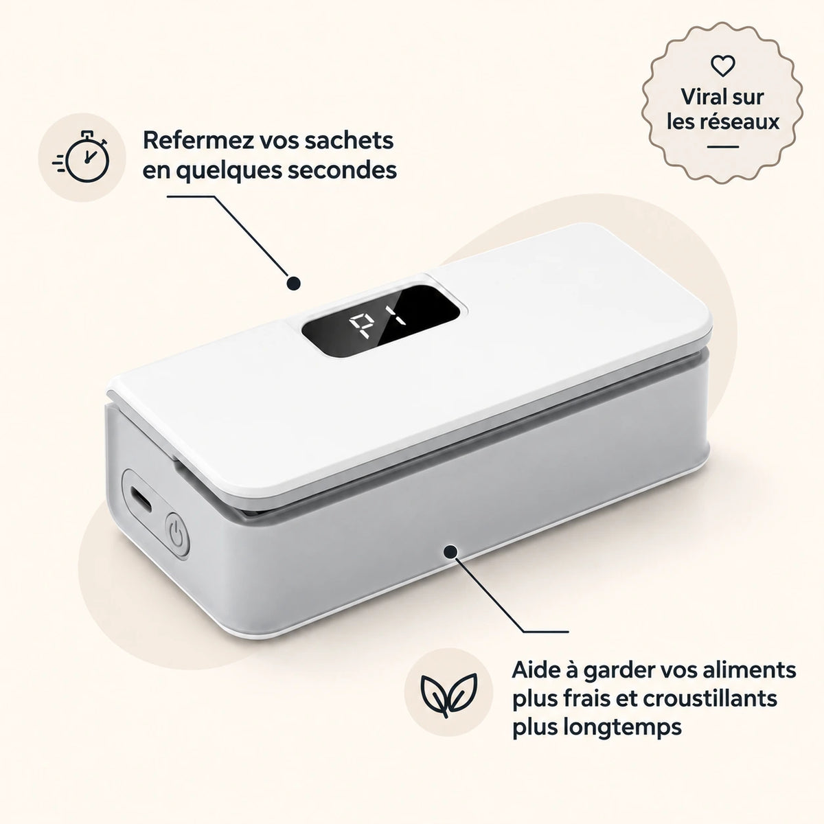 ZIPALIA® - Mini scelleuse de sachets 2-en-1